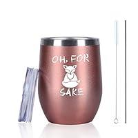 Algopix Similar Product 19 - Oh for Fox Sake Wine Tumbler Birthday