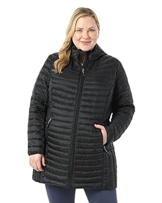 32 Degrees Women's Ultra-Light Down Packable Jacket | Layering |Semi-Fitted  | Zippered Pockets | Water Repellent
