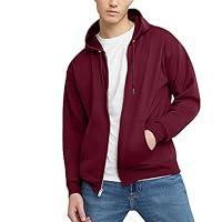 Algopix Similar Product 19 - Hanes Mens FullZip EcoSmart Hoodie