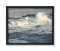 Algopix Similar Product 19 - Monem Art Vintage Ocean Waves Painting