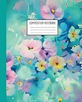 Algopix Similar Product 11 - Composition Book Wide Ruled Flower