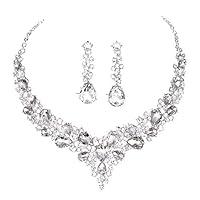 Algopix Similar Product 12 - Molie Bridal Austrian Crystal Necklace