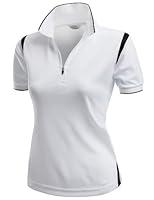 Algopix Similar Product 18 - Womens Coolmax 2 Tone Collar Zipup