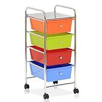Algopix Similar Product 10 - Furinno Wayar 4-Drawer Trolley, Chrome