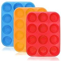 Algopix Similar Product 14 - 12Cup Silicone Muffin  Cupcake Baking