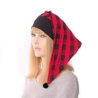 Algopix Similar Product 12 - Nightcap Red Black Buffalo Plaid Cotton