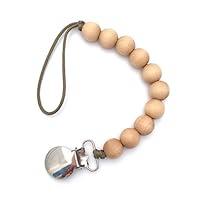 Algopix Similar Product 5 - Natural Wood Beaded Infant Pacifier