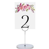 Algopix Similar Product 1 - Pink Roses  Wedding Table Numbers
