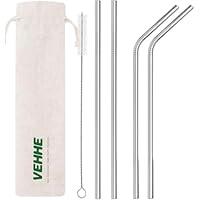 Algopix Similar Product 7 - VEHHE Metal Straws Stainless Steel