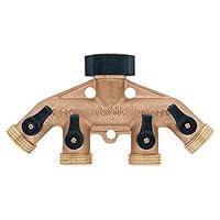 Algopix Similar Product 20 - 2 Pack  Orbit 4Port Brass Hose Faucet