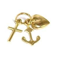 Algopix Similar Product 4 - Faith Hope Charity Charm 14k Gold Each