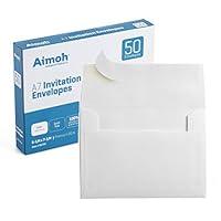 Algopix Similar Product 14 - 50 White A7 SELF Seal 5x7 Envelopes 