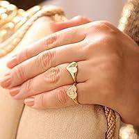 Algopix Similar Product 19 - Personalized Heart Ring Solid 925