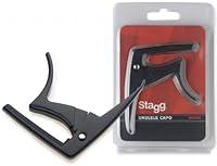 Algopix Similar Product 3 - Stagg SCPUK BK Trigger Capo for Ukulele