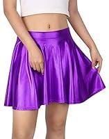 Algopix Similar Product 19 - HDE Womens Solid Color Metallic Flared