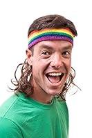 Algopix Similar Product 8 - The Rainbow Warrior Mullet Headband Wig