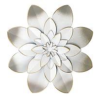 Algopix Similar Product 11 - Picfarce White Metal Flower Wall Art