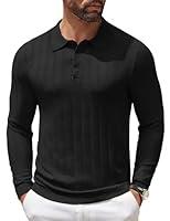 Algopix Similar Product 1 - COOFANDY Mens Knit Polo Shirt Casual