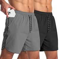 Algopix Similar Product 15 - Y YERFONE 2 Pack Mens Workout Athletic