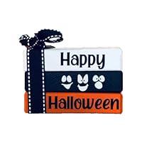 Algopix Similar Product 4 - Halloween Wooden Book Stacks Halloween