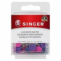 Algopix Similar Product 16 - SINGER Decorative Flat Head Pins Size