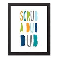 Algopix Similar Product 15 - Scrub A Dub Dub Cool Tones Design 11x14