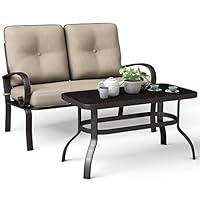 Algopix Similar Product 10 - Giantex 2 Pcs Patio Loveseat with