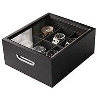 Algopix Similar Product 16 - Watch Box Modern 2x3 Black Finish with
