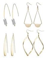 Algopix Similar Product 19 - Hanpabum 4 Pairs Curved Threader Dangle