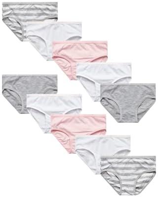 Laura Ashley Girls' Underwear - 5 Pack Stretch Cotton Briefs (Size