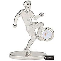Algopix Similar Product 15 - Matashi Silver Plated Soccer Football