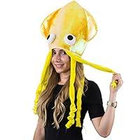 Algopix Similar Product 10 - Yellow Hat  Yellow Squid Hat Octopus