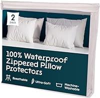 Algopix Similar Product 2 - 2 Pack Waterproof Pillow Protectors