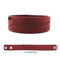 Algopix Similar Product 10 - Custom Engraved Wedding Party Bracelets