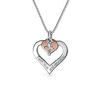 Algopix Similar Product 13 - Heart Cross Word Mantra Faith Love