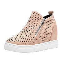 Algopix Similar Product 6 - haoricu Womens PU Leather Platform