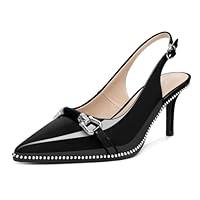 Algopix Similar Product 8 - YODEKS Sling Back Heels Women Low Heels