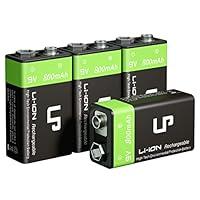 Algopix Similar Product 1 - LP 9V Rechargeable Battery Pack 4Pack