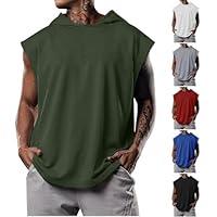 Algopix Similar Product 1 - Mens Hooded Sleeveless Tops