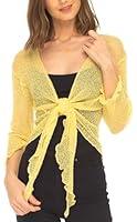 Algopix Similar Product 15 - SHUSHI Womens Sheer Shrug Tie Top