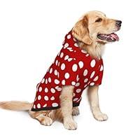 Algopix Similar Product 20 - White Polka Dot Red Dog Hoodie Soft Dog