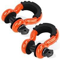 Algopix Similar Product 2 - LIBERRWAY Shackles 34 2 Pack D Ring