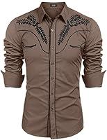 Algopix Similar Product 1 - COOFANDY Mens Western Cowboy Shirt