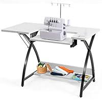 Algopix Similar Product 1 - Costway Sewing Craft Table Adjustable