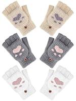 Algopix Similar Product 19 - Bencailor 3 Pairs Winter Fingerless