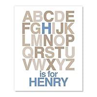 Algopix Similar Product 15 - Alphabet Art Print Personalized With