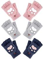 Algopix Similar Product 19 - Bencailor 3 Pairs Winter Fingerless