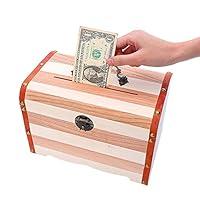 Algopix Similar Product 18 - Willcomes Wooden Money Storage Box