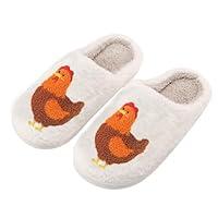 Algopix Similar Product 20 - QIPILON Chicken Fluffy Slippers Womens