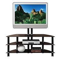 Algopix Similar Product 15 - Benjara Metal & Glass TV Stand, Black
